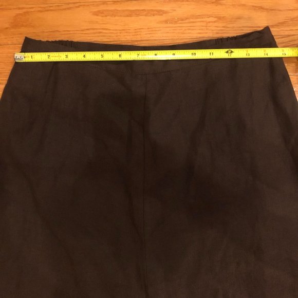 100% Linen Y2K Floral Skirt with Embodied Flowers Partially Stretchy Waist NWOT - Picture 5 of 6